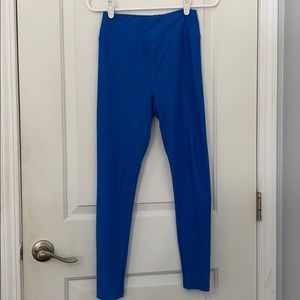 bright blue leggings
